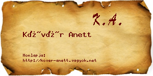 Kövér Anett névjegykártya